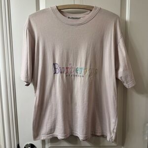 Burberrys of London Lavender Embroidered Graphic T-Shirt Size S